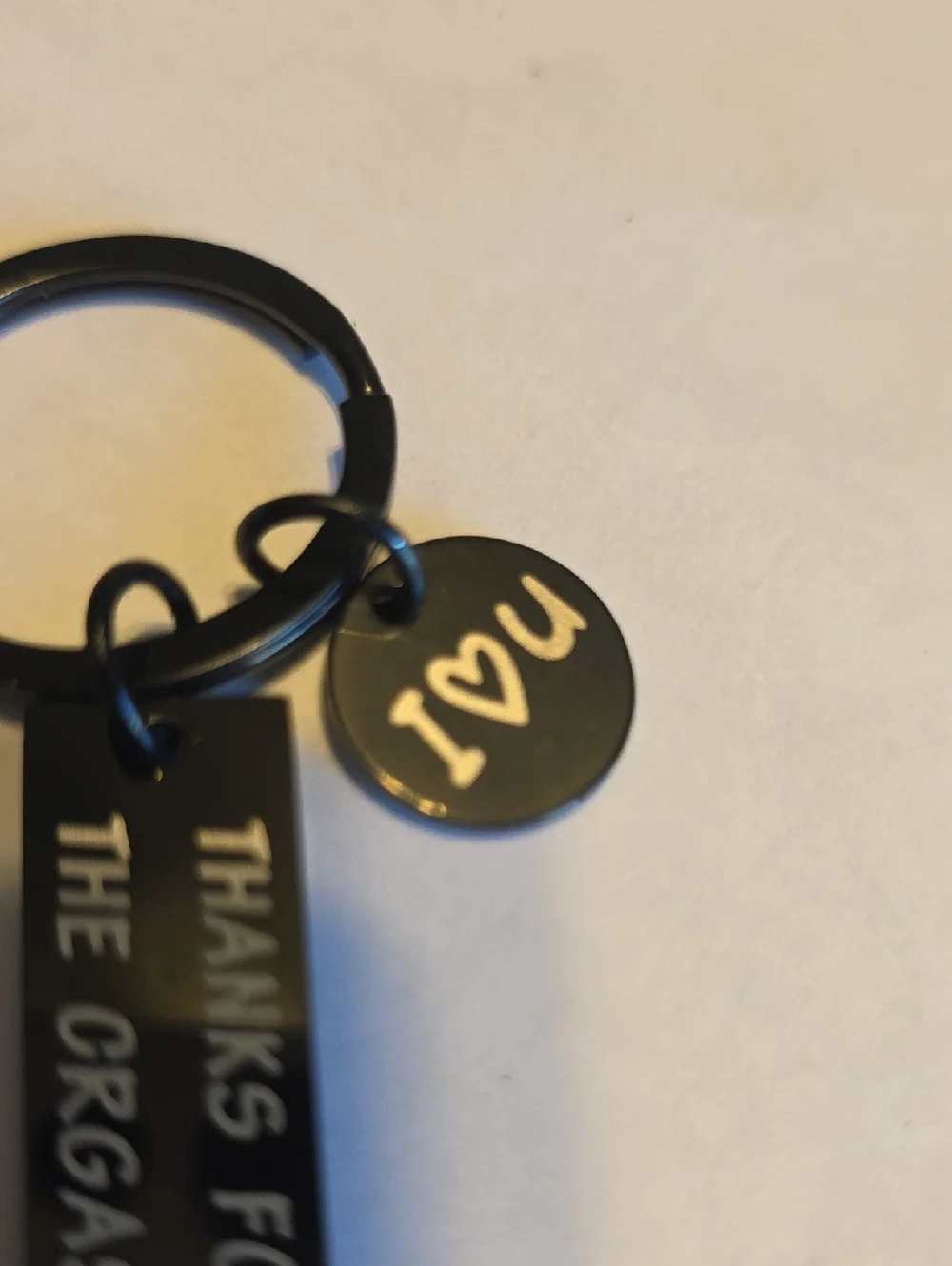 Black Engraved Keychain 